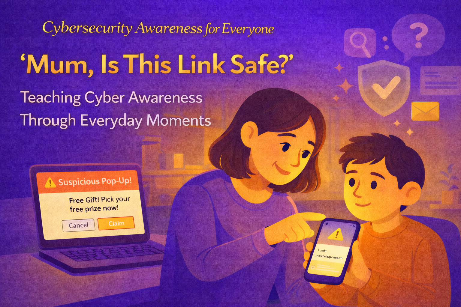 “Mum, Is This Link Safe?”: Teaching Cyber Awareness Through Everyday Moments